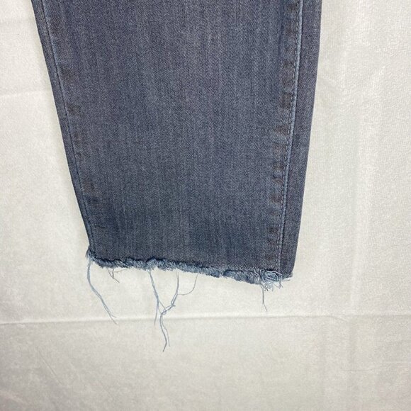 Paige Verdugo Ankle Gray Jeans Raw Cut Hem Skinny Sea Salt Women Size 27x27 - Picture 3 of 7